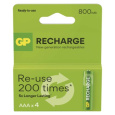 Nabíjecí baterie GP Recharge 800 AAA (HR03) 4ks - 4ks