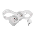 Prodlužovací kabel 2 m / 2 zásuvka / bílý / PVC / 1 mm2