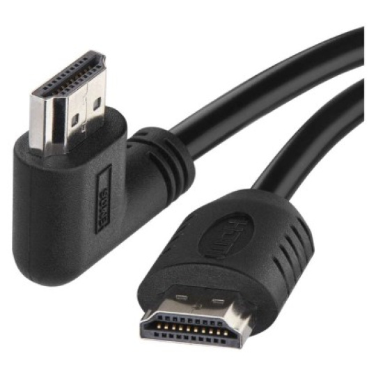 HDMI 2.0 high speed kabel A vidlice - A vidlice 90° 1,5 m