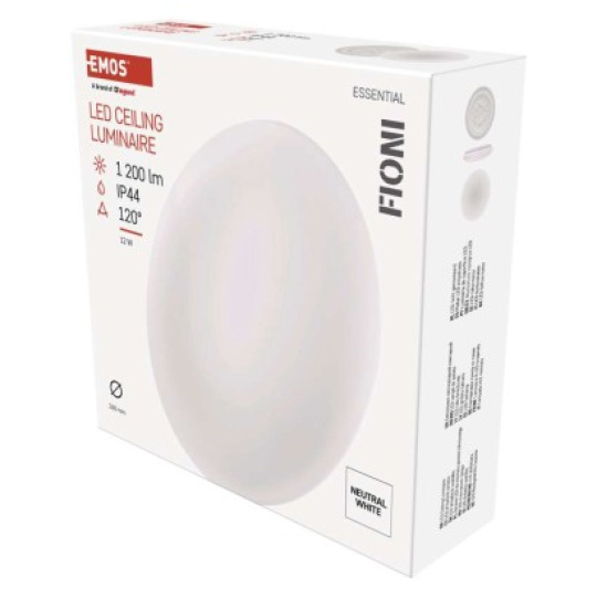 LED přisazené svítidlo FIONI, kruhové bílé 12W neutrální b., IP44