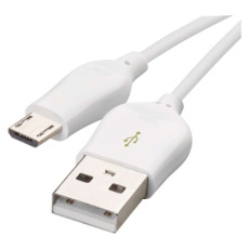 Rychlonabíjecí a datový kabel USB-A 2.0 / micro USB-B 2.0, Quick Charge, 1 m, bílý