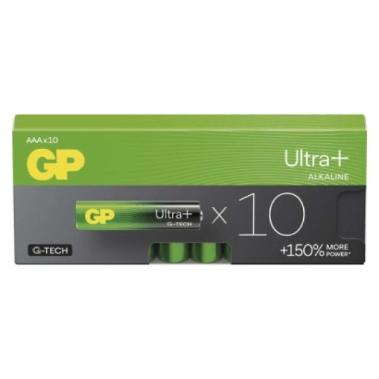 Alkalická baterie GP Ultra Plus AAA (LR03) - 10ks