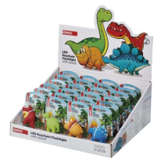 LED klíčenka – dinosauři se zvukem na LR54, 24 ks, display box - 24ks