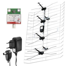 Anténa venkovní EM-025, 0–100 km, DVB-T2, DAB, filtr LTE/4G