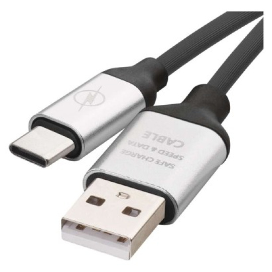 Nabíjecí a datový kabel USB-A 2.0 / USB-C 2.0, 1 m, černý