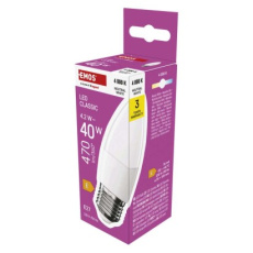 LED žárovka Classic svíčka / E27 / 4,2 W (40 W) / 470 lm / neutrální bílá