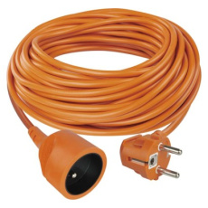 Prodlužovací kabel 20 m / 1 zásuvka / oranžový / PVC / 230 V / 1,5 mm2