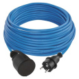 Počasí odolný prodlužovací kabel 20 m / 1 zásuvka / modrý / PVC / 230 V / 1,5 mm2