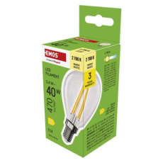 LED žárovka Filament Mini Globe / E14 / 3,4 W (40 W) / 470 lm / teplá bílá