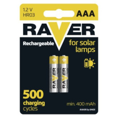 Nabíjecí baterie do solárních lamp RAVER SOLAR AAA (HR03) 400 mAh - 2ks