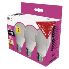 LED žárovka Classic A60 / E27 / 8,5 W (60 W) / 806 lm / teplá bílá - 3ks