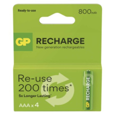 Nabíjecí baterie GP Recharge 800 AAA (HR03) 4ks - 4ks