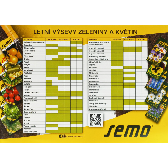 Semo propagace: Letní výsevy zeleniny a květin (leták A4)