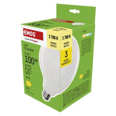 LED žárovka Filament G125 / E27 / 11 W (100 W) / 1521 lm / teplá bílá