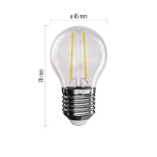 LED žárovka Filament Mini Globe / E27 / 1,8 W (25 W) / 250 lm / neutrální bílá