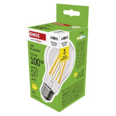 LED žárovka Filament A60 / E27 / 10,5 W (100 W) / 1521 lm / neutrální bílá